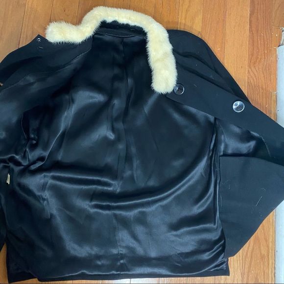 Vintage 30s-40s Wool Fur Swing Coat - Picture 2 of 8